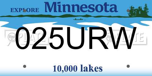 025URW Minnesota License Plate