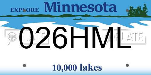 026HML Minnesota License Plate
