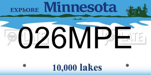 026MPE Minnesota License Plate