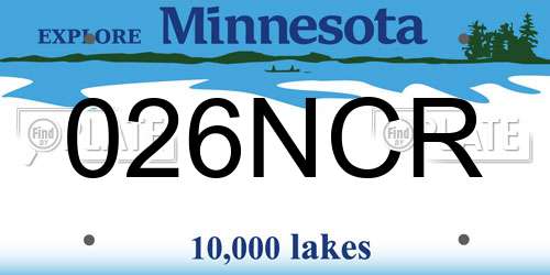 026NCR Minnesota License Plate