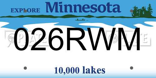 026RWM Minnesota License Plate