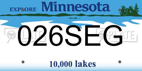 026SEG Minnesota License Plate