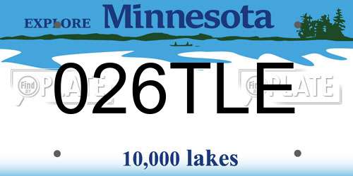 026TLE Minnesota License Plate