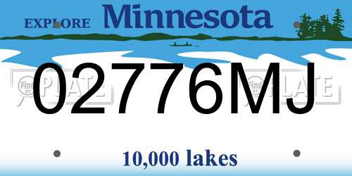 02776MJ Minnesota License Plate