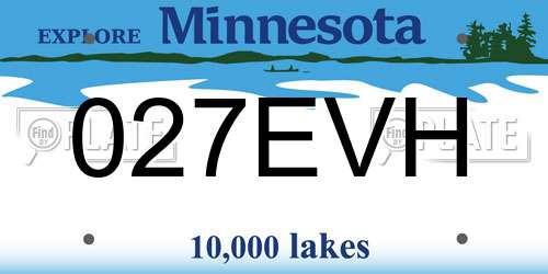 027EVH Minnesota License Plate