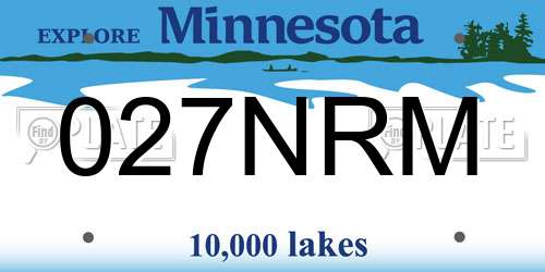 027NRM Minnesota License Plate