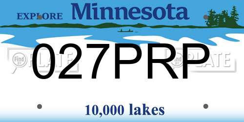 027PRP Minnesota License Plate