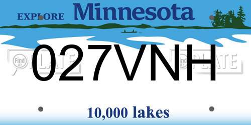 027VNH Minnesota License Plate