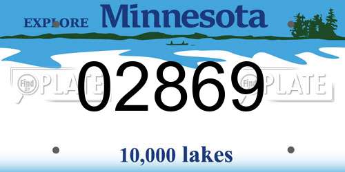 02869 Minnesota License Plate