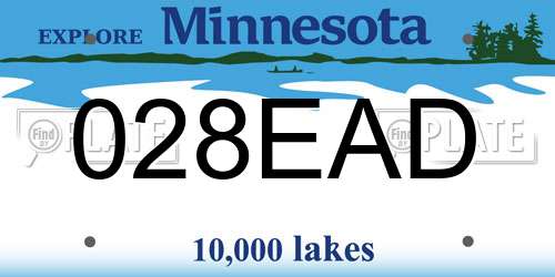 028EAD Minnesota License Plate