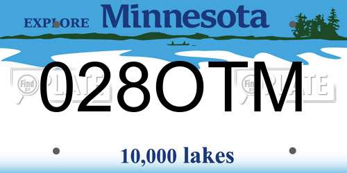028OTM Minnesota License Plate