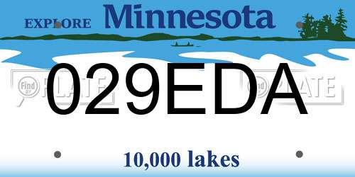 029EDA Minnesota License Plate