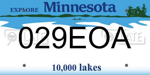 029EOA Minnesota License Plate