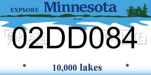 02DD084 Minnesota License Plate