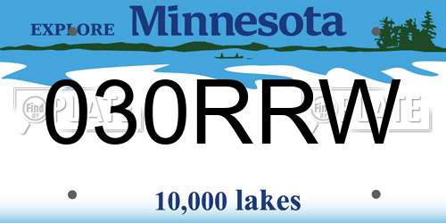 030RRW Minnesota License Plate