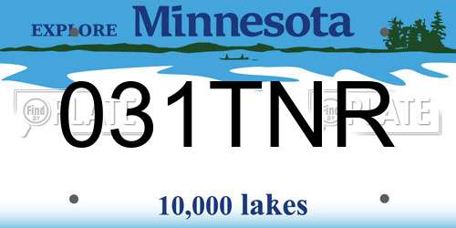 031TNR Minnesota License Plate