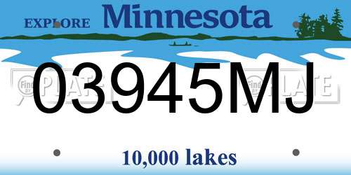 03945MJ Minnesota License Plate
