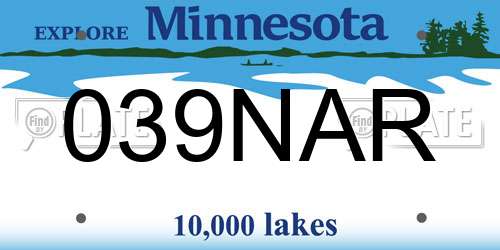 039NAR Minnesota License Plate