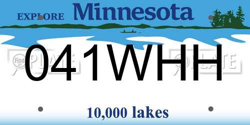 041WHH Minnesota License Plate
