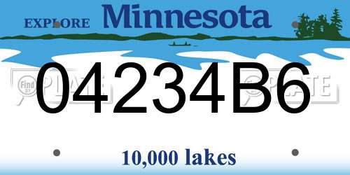 04234B6 Minnesota License Plate