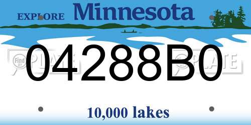 04288B0 Minnesota License Plate