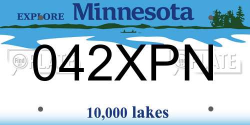 042XPN Minnesota License Plate