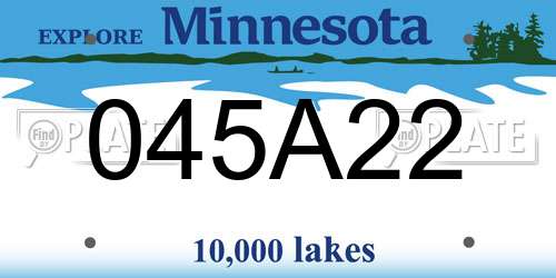 045A22 Minnesota License Plate