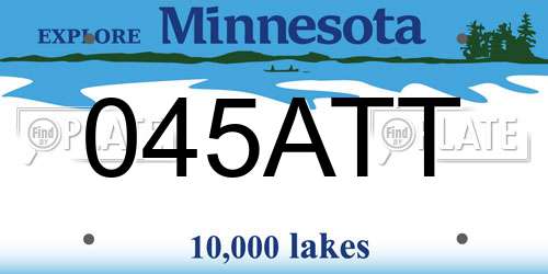 045ATT Minnesota License Plate