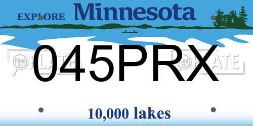 045PRX Minnesota License Plate