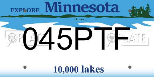 045PTF Minnesota License Plate