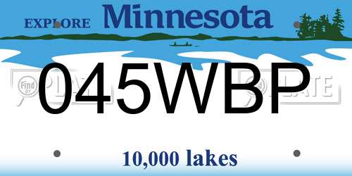 045WBP Minnesota License Plate