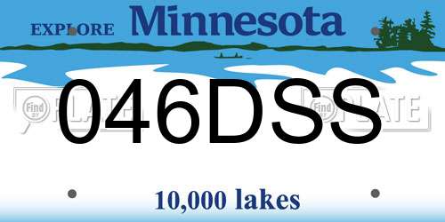 046DSS Minnesota License Plate