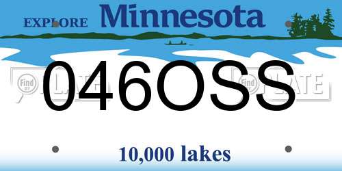 046OSS Minnesota License Plate