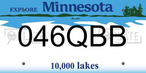 046QBB Minnesota License Plate