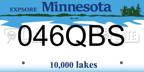046QBS Minnesota License Plate