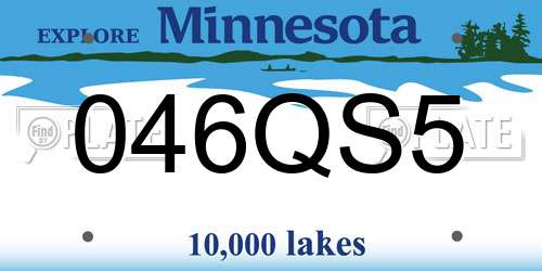 046QS5 Minnesota License Plate