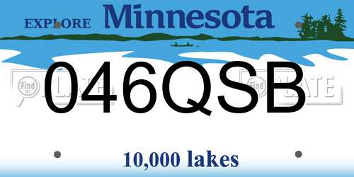 046QSB Minnesota License Plate
