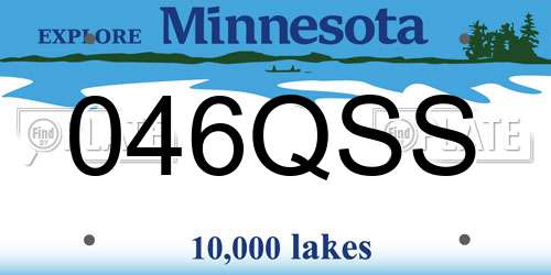 046QSS Minnesota License Plate