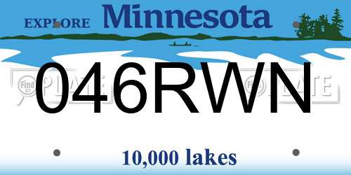 046RWN Minnesota License Plate