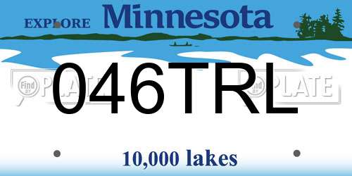 046TRL Minnesota License Plate