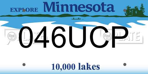 046UCP Minnesota License Plate