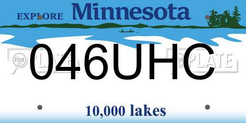 046UHC Minnesota License Plate