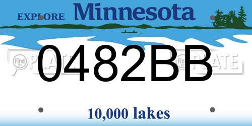 0482BB Minnesota License Plate