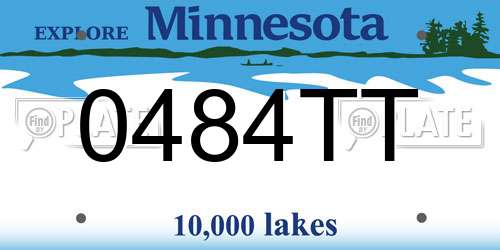 0484TT Minnesota License Plate