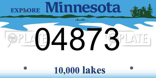 04873 Minnesota License Plate