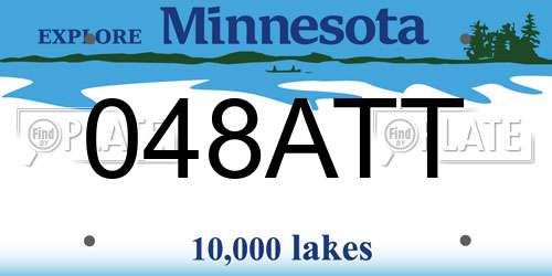048ATT Minnesota License Plate