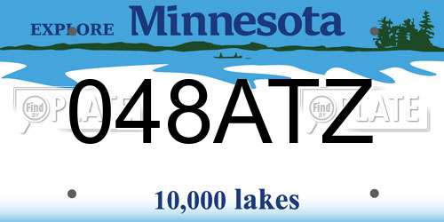 048ATZ Minnesota License Plate