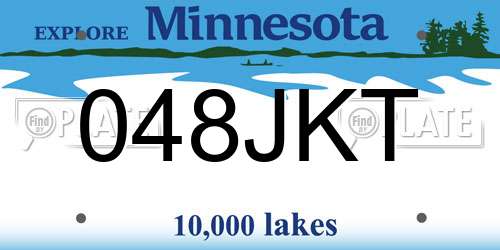 048JKT Minnesota License Plate