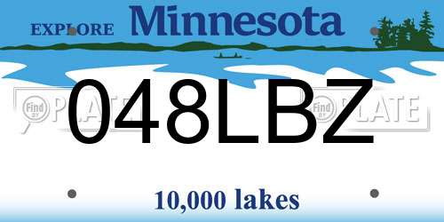 048LBZ Minnesota License Plate