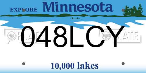 048LCY Minnesota License Plate